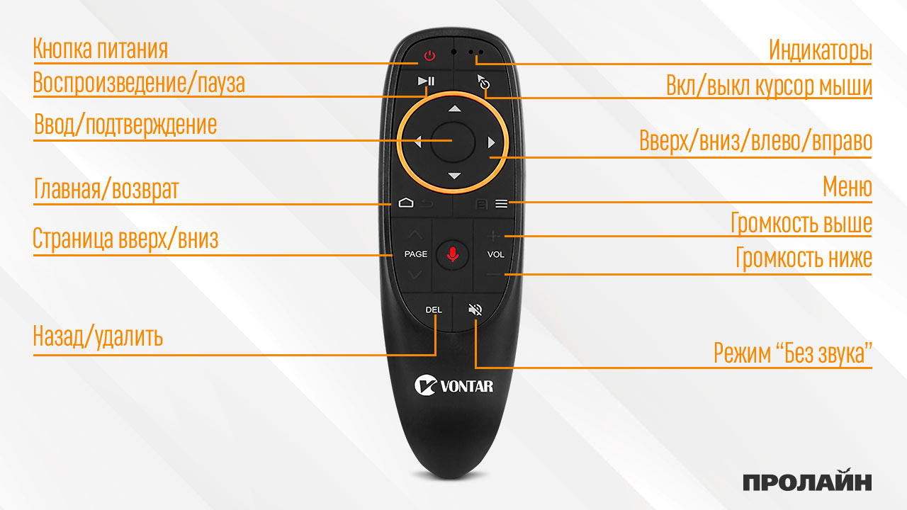 Беспроводная мышь/пульт VONTAR G10