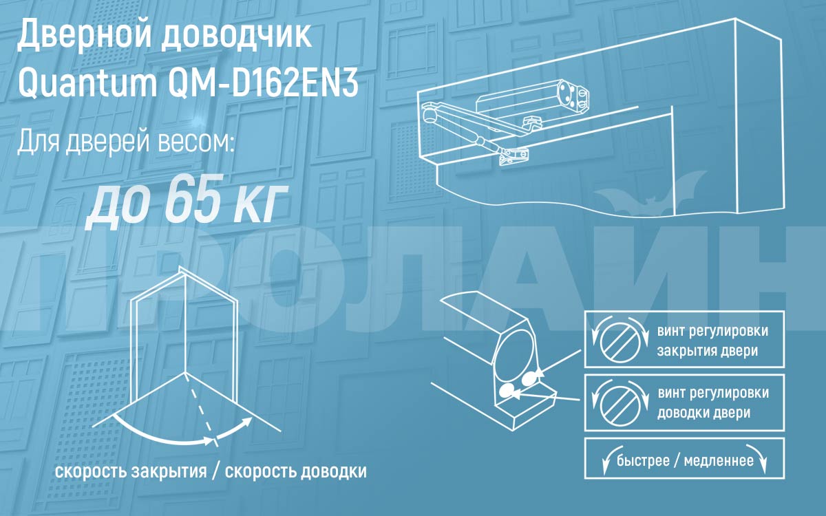 Доводчик Quantum QM-D162EN3-Wh