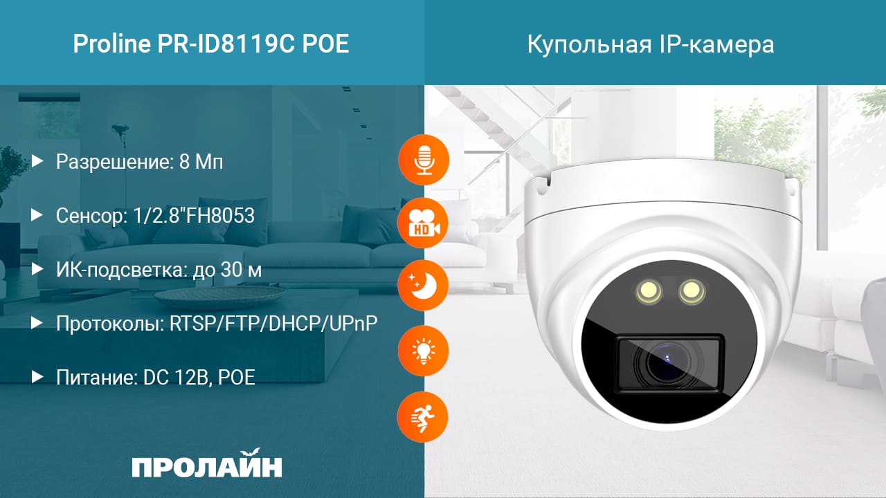 Купольная IP-камера Proline PR-ID2234FCX