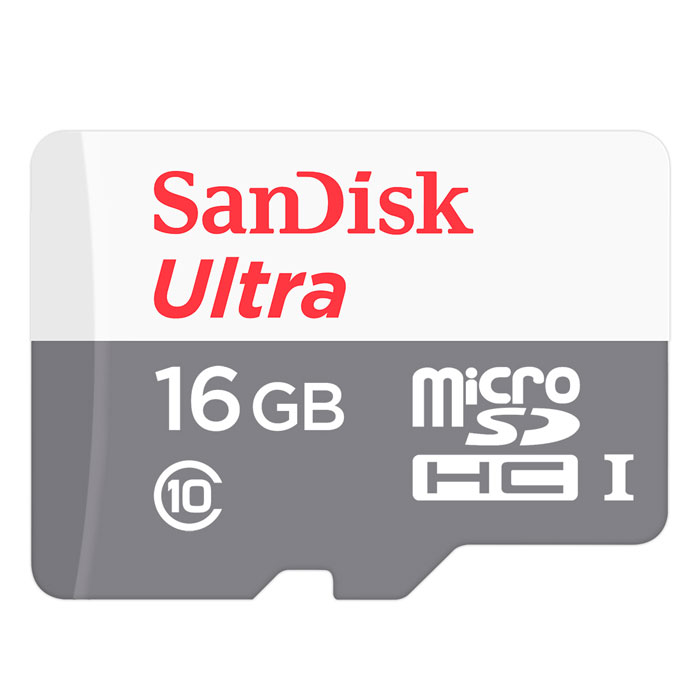 16Gb microSDHC С10 SanDisk Ultra с адаптером