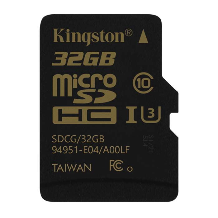 32Gb microSDHC C10 Kingston Gold UHS-I U3 без адаптера