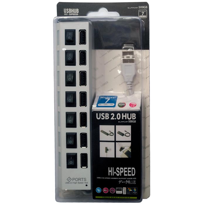 USB HUB 7PS белый