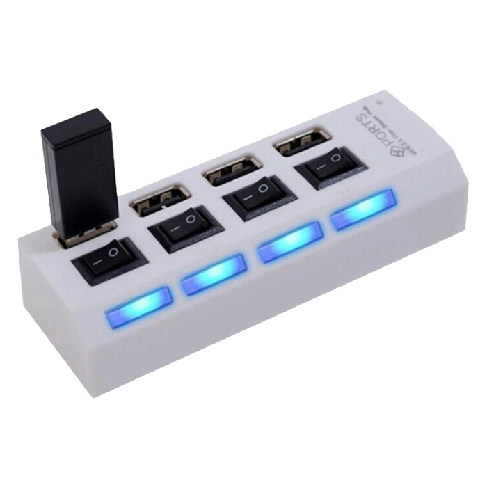 USB HUB 4PS белый