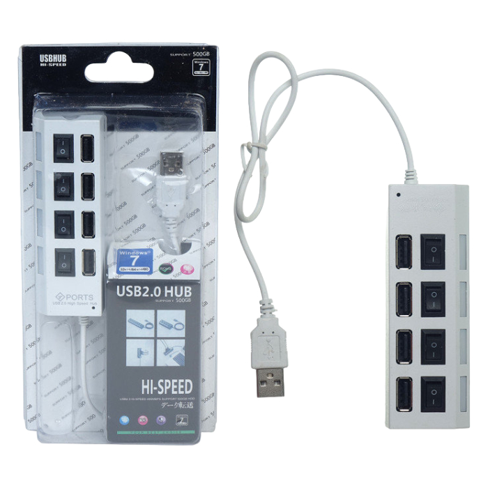 USB HUB 4PS белый