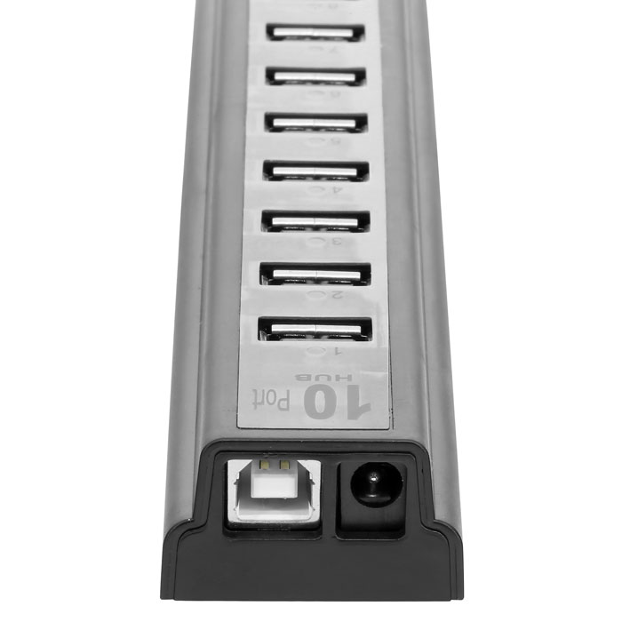 USB HUB 10P Black