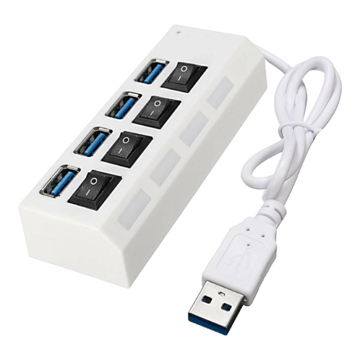 USB HUB 4PS белый