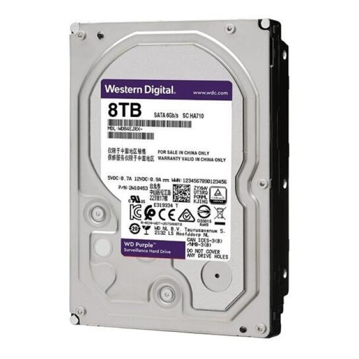 3.5" HDD 8Tb Western Digital Purple WD82PURX SATA