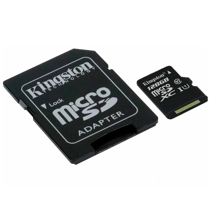 128GB microSDXC C10 Kingston +адаптер