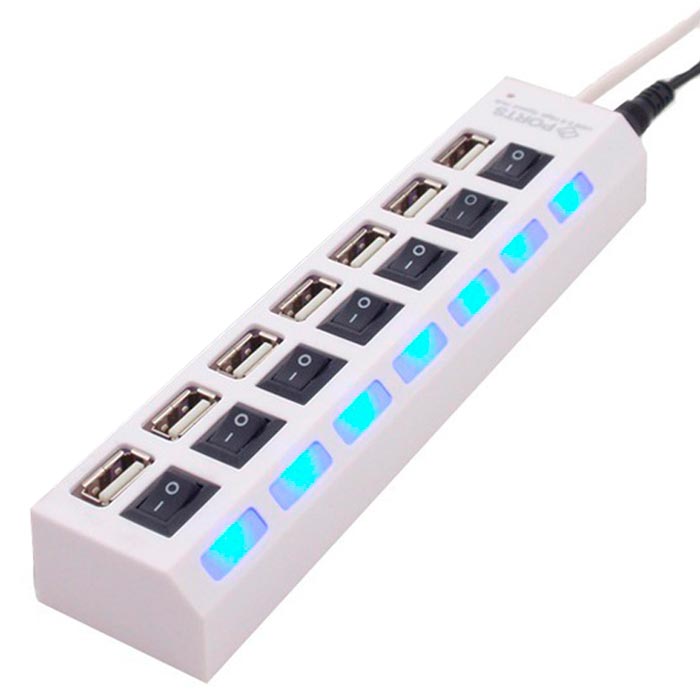 USB HUB 7PS белый